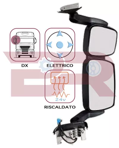 RH REARVIEW MIRROR SHORT ARM