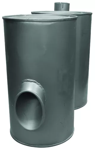 DOUBLE EXHAUST SILENCER